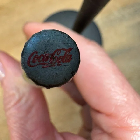 Cute Mini Coca Cola Vintage 3 inch Green Glass Bottle Metal Cap Rare - Picture 6 of 9